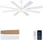 Ceiling Fan With Light & Remote Indoor/Outdoor Use 60 Inch RGB Brown