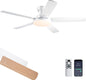 52" Ceiling Fan with Light, Remote Control, 3CCT Dimmable Noiseless DC Motor, Modern Indoor Lighting Fixture for Bedroom, Kitchen LSP-266-Black LSP-266-White LSP-266-Brown LSP-266-Nickel