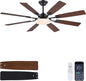 Ceiling Fan With Light & Remote Indoor/Outdoor Use 60 Inch RGB Brown
