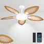 GJeg Tropical Ceiling Fans with Lights,52" Outdoor Palm Leaf Ceiling Fans 888-Black 52 888-White 52 888-Brown 52 888-Dark brown 52 888-Light brown 52