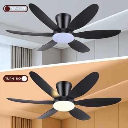 GJeg Ceiling Fans with Lights,42" Low Profile Ceiling Fan SY-89 Brown SY-89 Silver SY-89 Gold SY-89-White-42 SY-89-Black-42