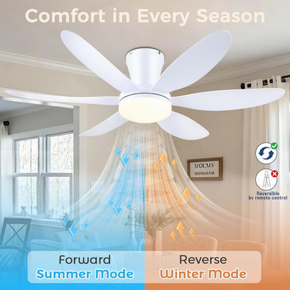 GJeg Ceiling Fans with Lights,42" Low Profile Ceiling Fan SY-89 Brown SY-89 Silver SY-89 Gold SY-89-White-42 SY-89-Black-42