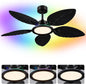 Ceiling Fans with Lights,Tropical Outdoor Palm Leaf Ceiling Fans