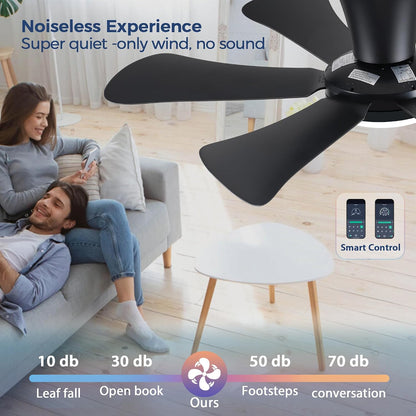 Ceiling Fans with Lights,42" Low Profile Ceiling Fan