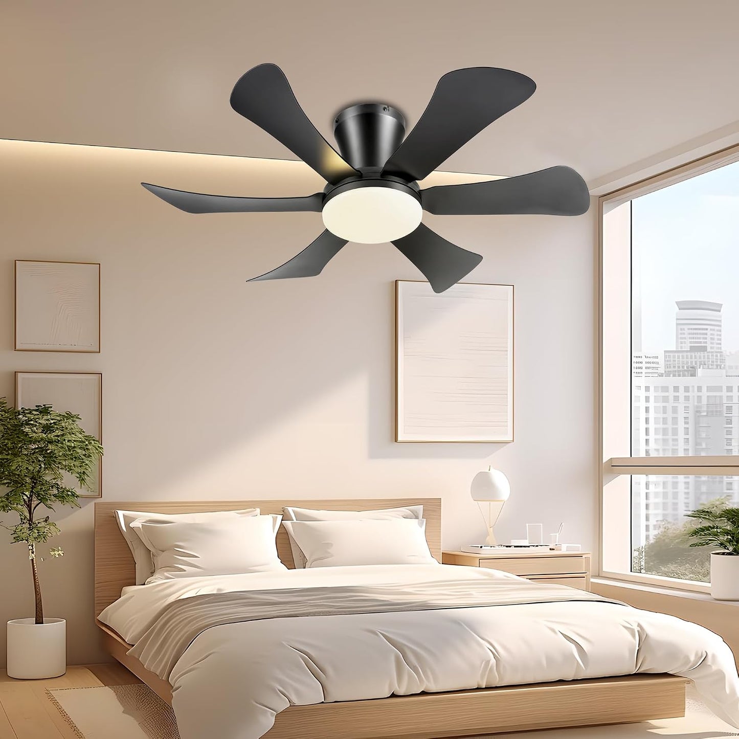 Ceiling Fans with Lights,42" Low Profile Ceiling Fan