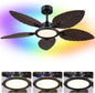 Ceiling Fans with Lights,Tropical Outdoor Palm Leaf Ceiling Fans
