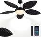 GJeg Tropical Ceiling Fans with Lights,52" Outdoor Palm Leaf Ceiling Fans 888-Black 52 888-White 52 888-Brown 52 888-Dark brown 52 888-Light brown 52