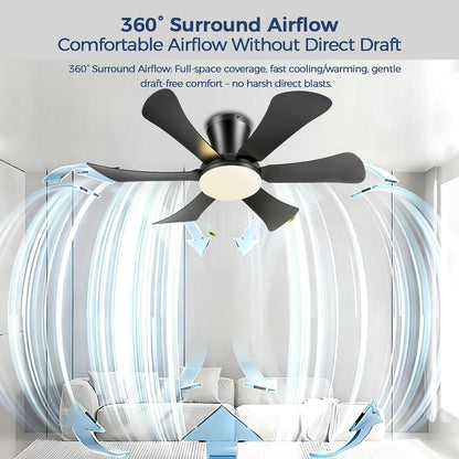 Ceiling Fans with Lights,42" Low Profile Ceiling Fan