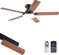 52" Ceiling Fan with Light, Remote Control, 3CCT Dimmable Noiseless DC Motor, Modern Indoor Lighting Fixture for Bedroom, Kitchen LSP-266-Black LSP-266-White LSP-266-Brown LSP-266-Nickel