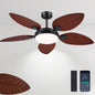 GJeg Tropical Ceiling Fans with Lights,52" Outdoor Palm Leaf Ceiling Fans 888-Black 52 888-White 52 888-Brown 52 888-Dark brown 52 888-Light brown 52
