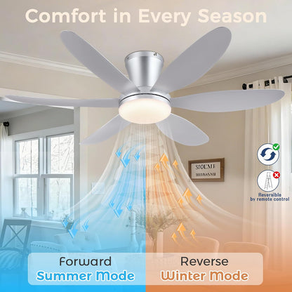 GJeg Ceiling Fans with Lights,42" Low Profile Ceiling Fan SY-89 Brown SY-89 Silver SY-89 Gold SY-89-White-42 SY-89-Black-42
