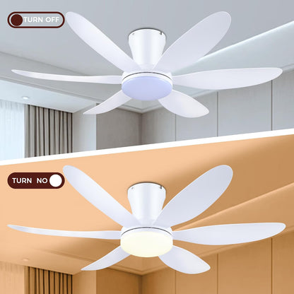 GJeg Ceiling Fans with Lights,42" Low Profile Ceiling Fan SY-89 Brown SY-89 Silver SY-89 Gold SY-89-White-42 SY-89-Black-42