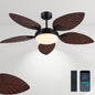 GJeg Tropical Ceiling Fans with Lights,52" Outdoor Palm Leaf Ceiling Fans 888-Black 52 888-White 52 888-Brown 52 888-Dark brown 52 888-Light brown 52