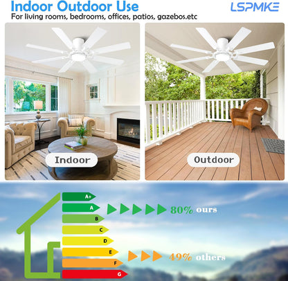 Ceiling Fans with Lights, 54 inch Low Profile Ceiling Fan with Light and Remote Control, Flush Mount Ceiling Fan for Bedroom, Living Room, Reversible, 3CCT, Dimmable, Noiseless DC Motor, Black White Brown