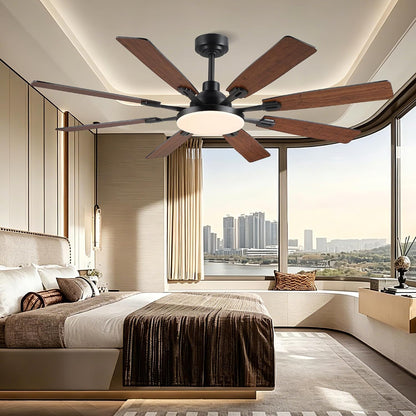 60" Ceiling Fan with Light - Modern White Low Profile Ceilings Fans Light Low Profile Fan with 8 Blades,6 Wind Speeds Reversible,Dimmable,Modern Light for Indoor Living Room,Kitchen,Coverd PatiosJL-153-Black-60In JL-153-White-60In JL-153-Brown-60In