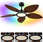 Ceiling Fans with Lights,Tropical Outdoor Palm Leaf Ceiling Fans