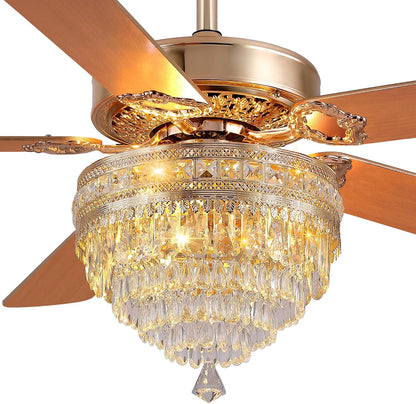 Crystal Ceiling Fan Fandelier with Lights-Outdoor Ceiling Fans (62" ) (72" )
